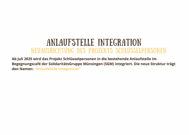 Anlaufstelle Integration – ab Juli 2025